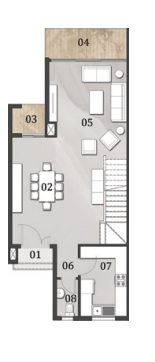 Floor plan for townhouse at Vinci