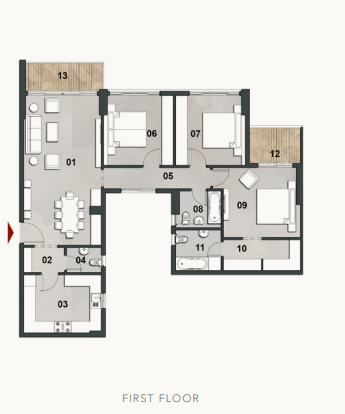 Floor plan for apartment at Vinci