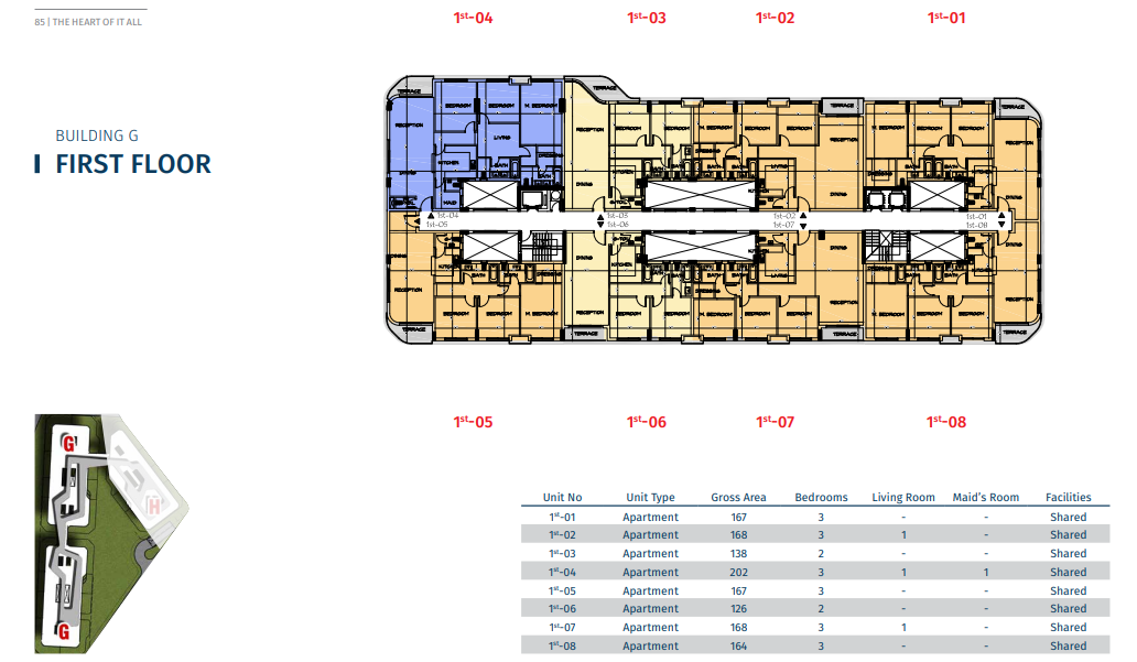 Floor plan for apartment at Bloomfields