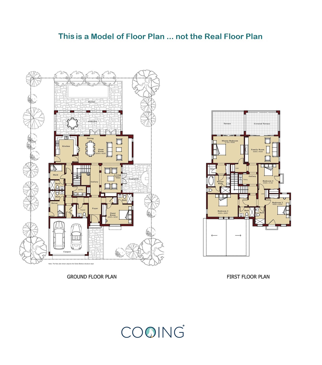 Floor plan for villa at Marina El-Alamein
