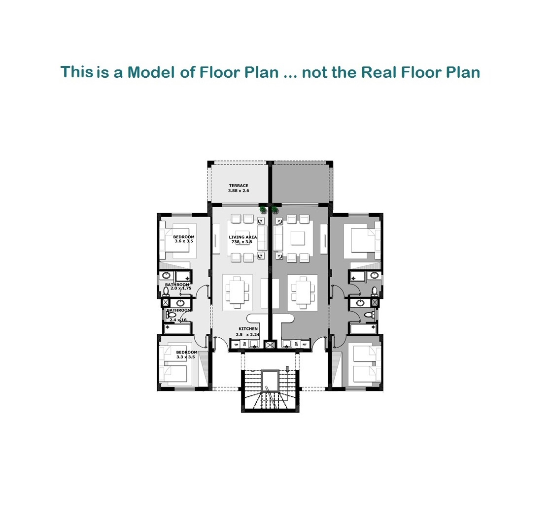 Floor plan for apartment at Steigenberger Golf Resort