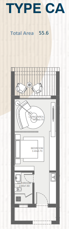 Floor plan for apartment at The Med