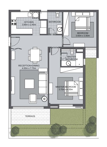 Floor plan for apartment at Karmell New Zayed