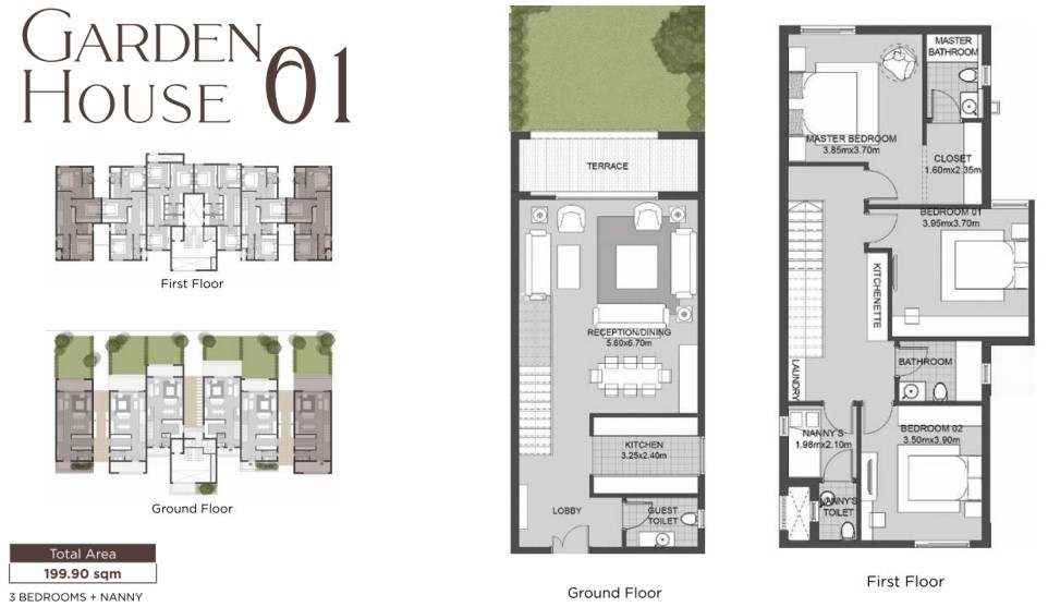 Floor plan for duplex at Karmell New Zayed