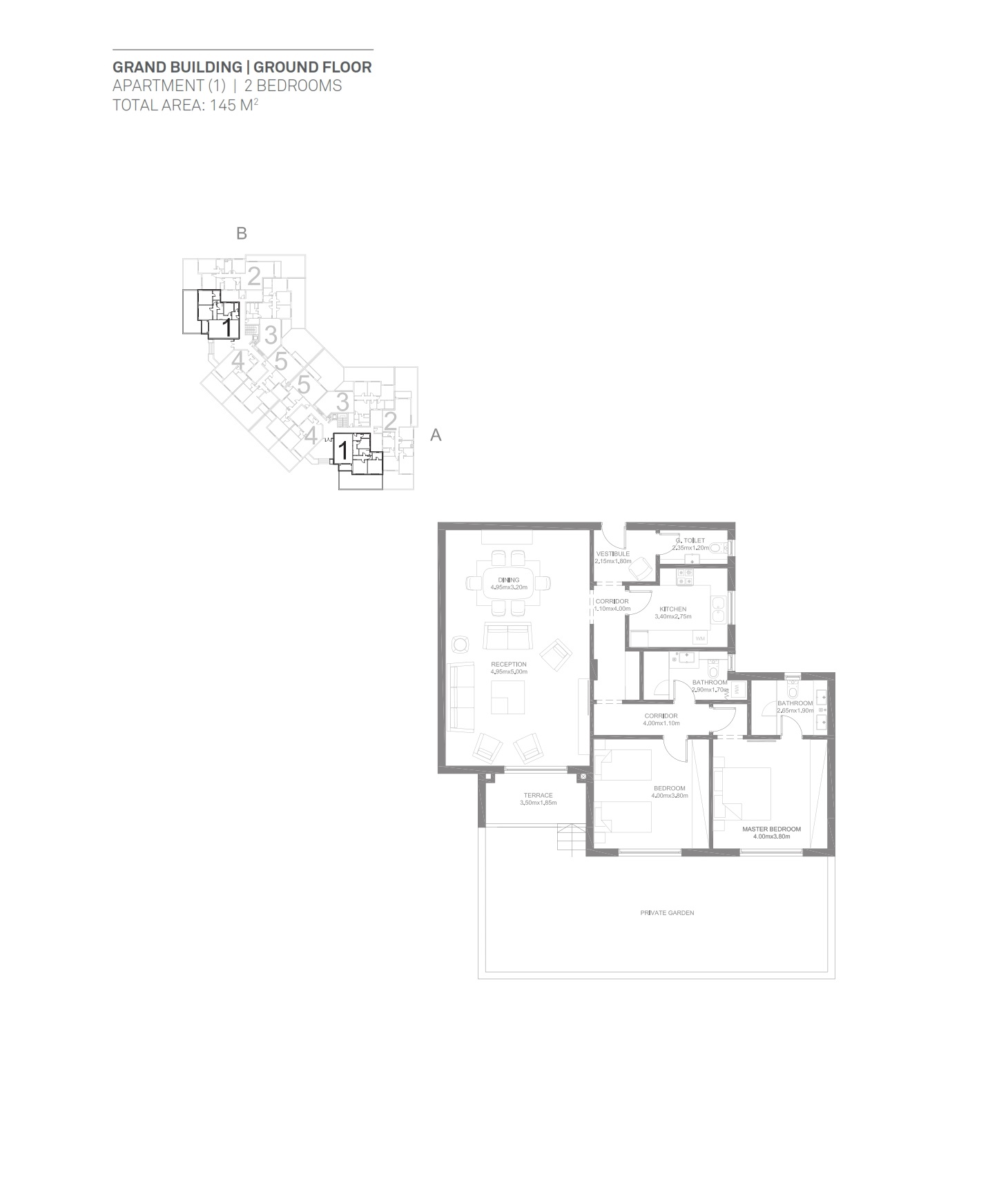Floor plan for apartment at Hyde Park