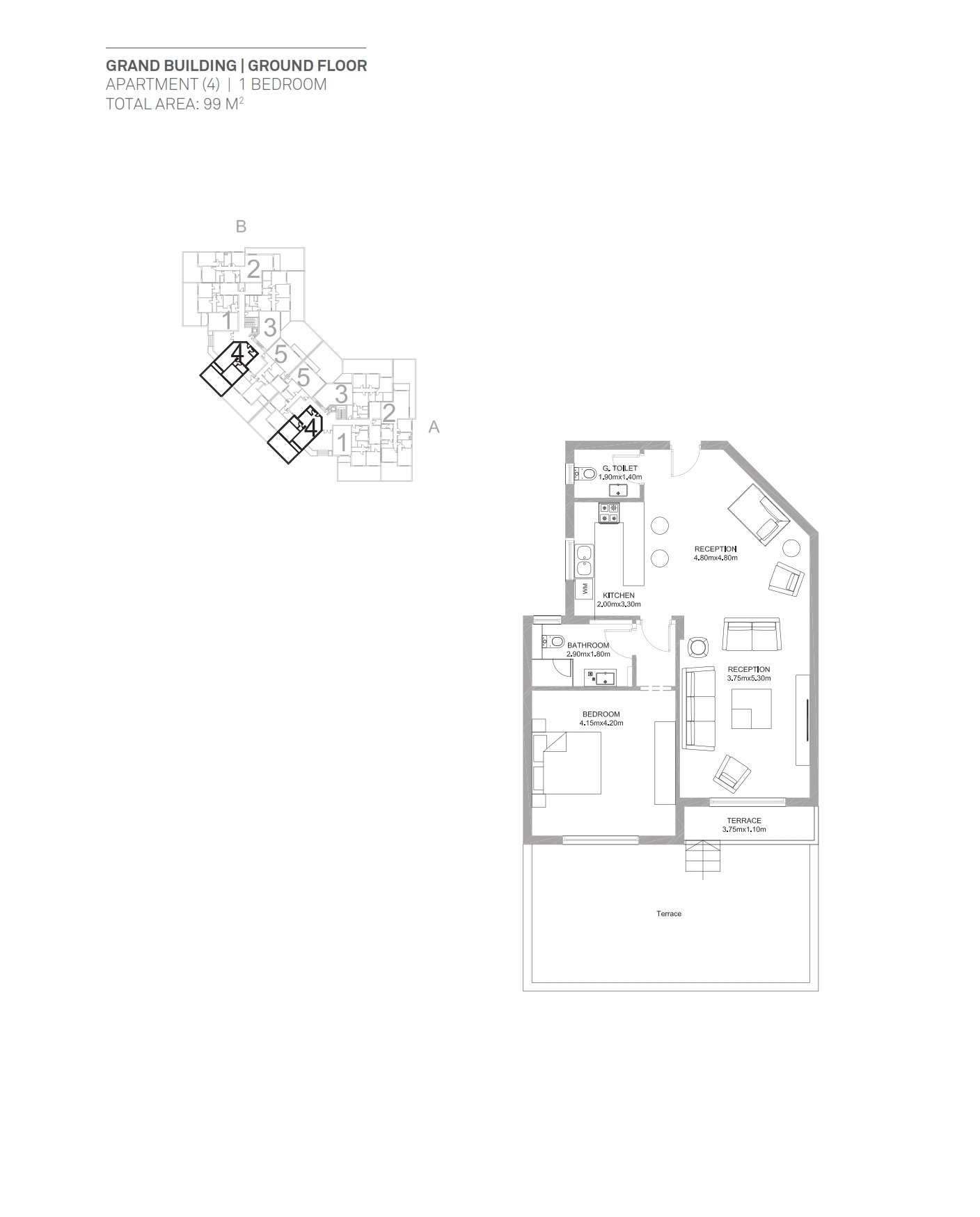 Floor plan for apartment at Hyde Park