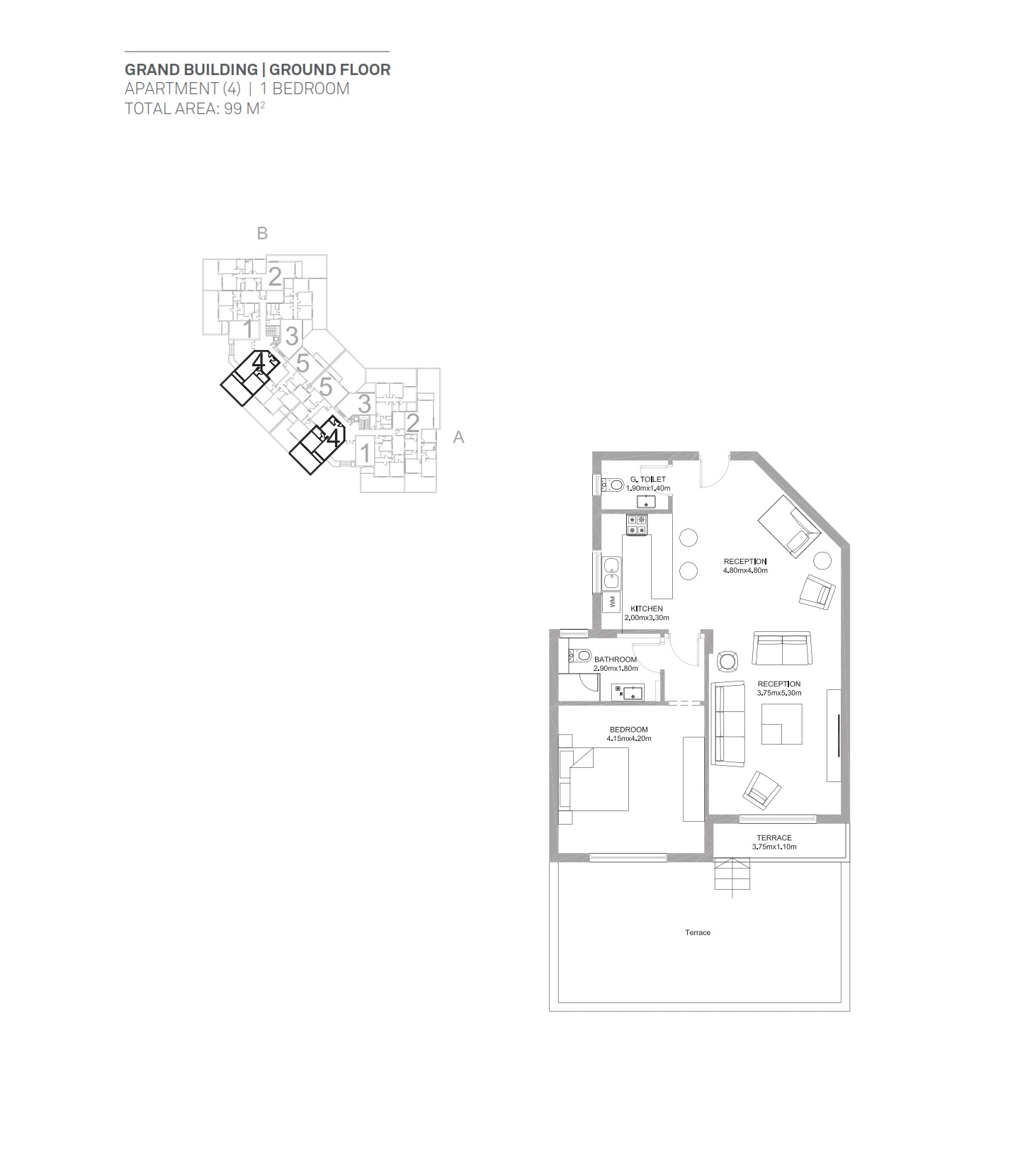 Floor plan for apartment at Hyde Park