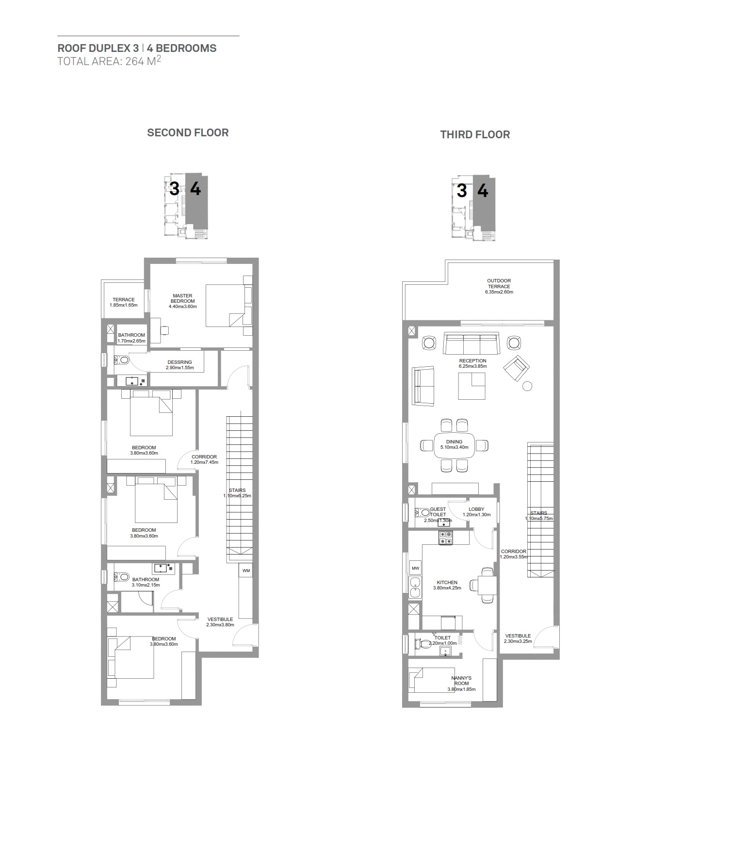 Floor plan for duplex at Hyde Park