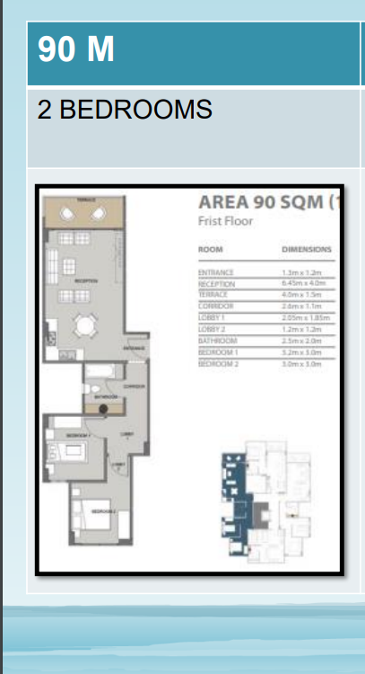 Floor plan for apartment at Sky City