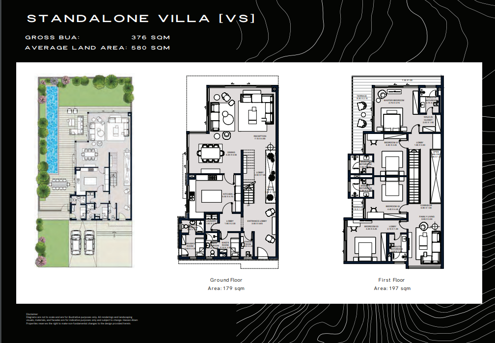 Floor plan for villa at Swan Lake West