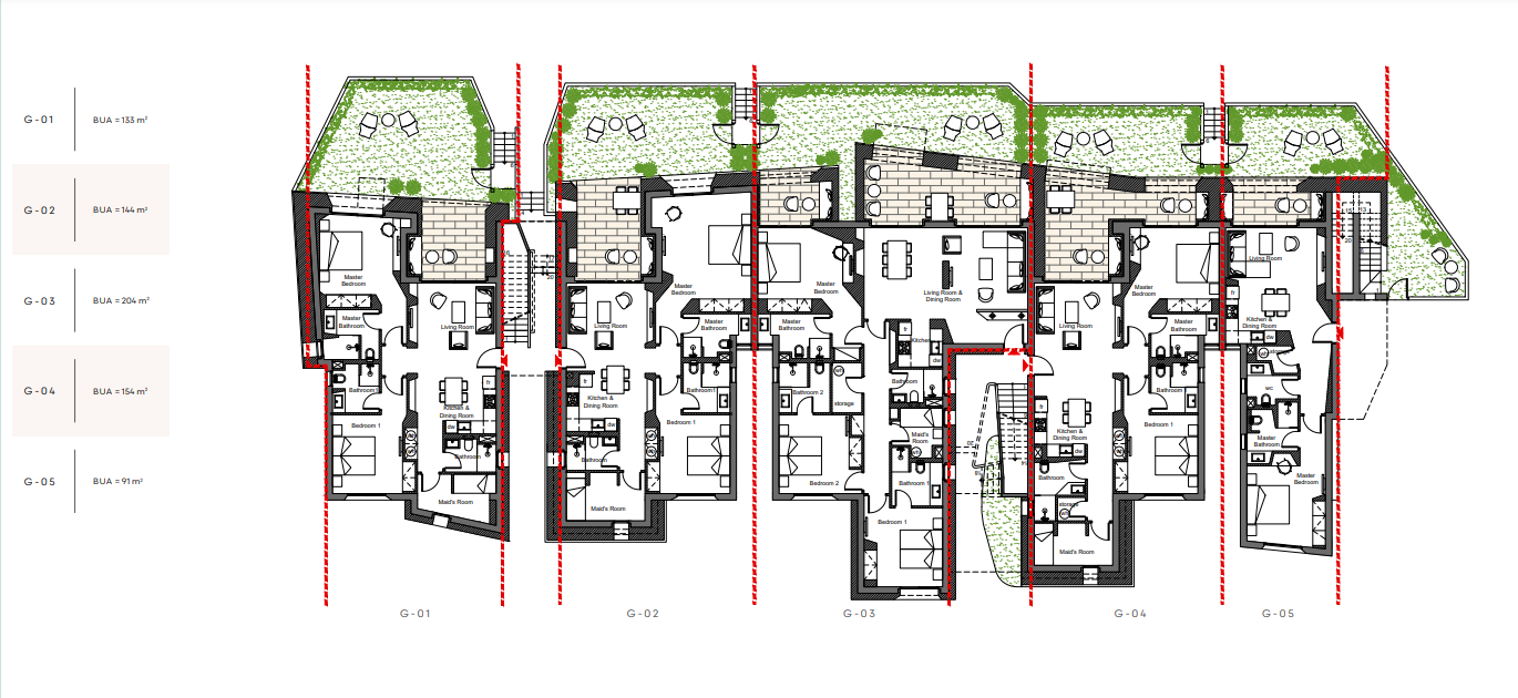 Floor plan for apartment at Swanlake El Gouna