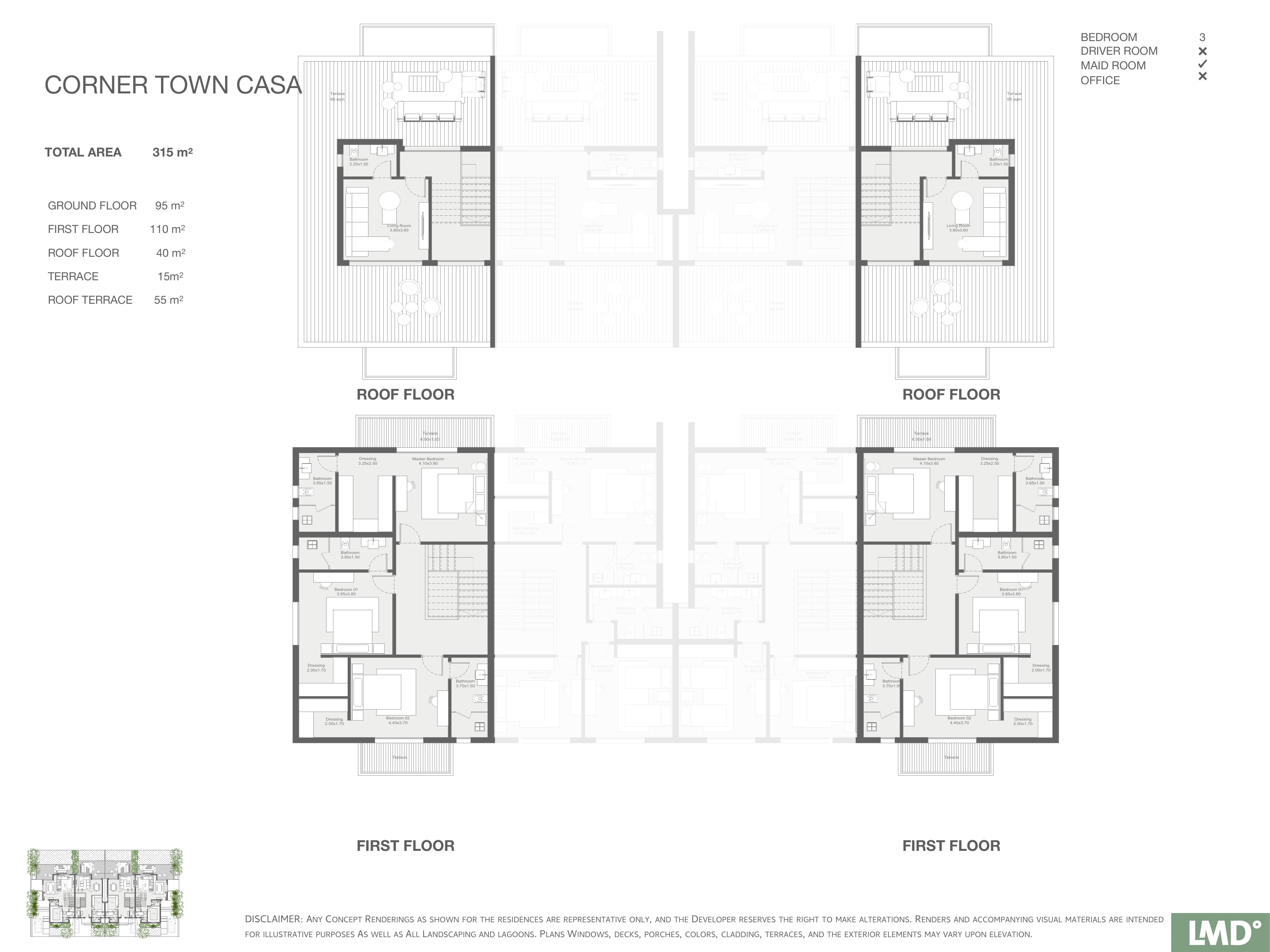Floor plan for townhouse at Stei8ht