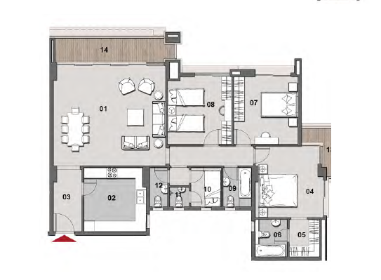 Floor plan for apartment at Il Bosco New Capital