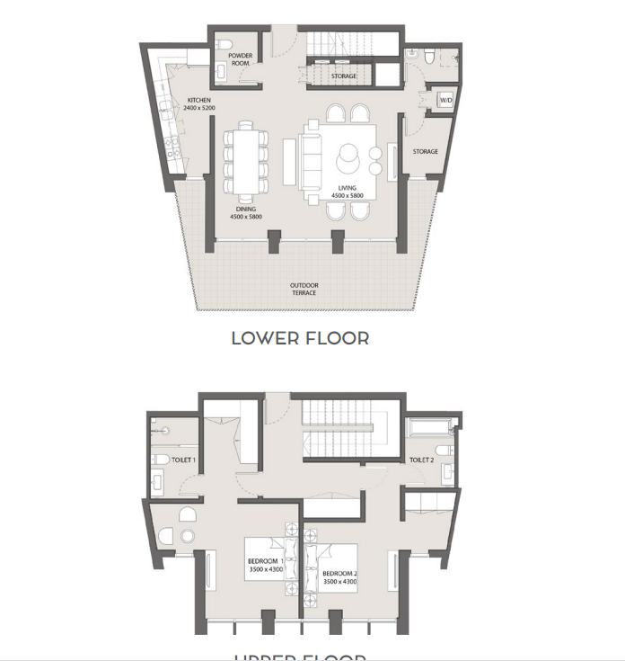 Floor plan for apartment at Uptown Cairo