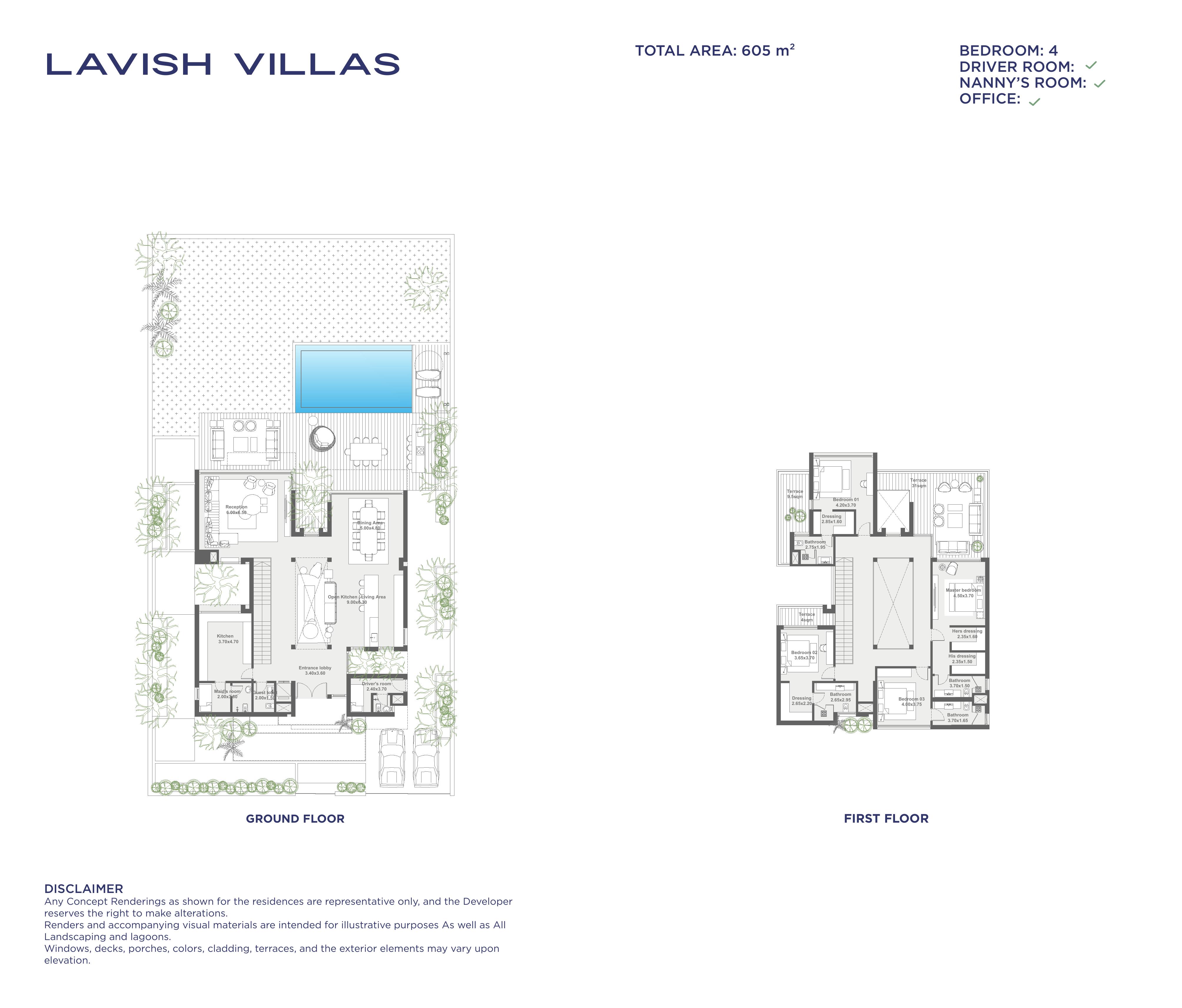 Floor plan for villa at Stei8ht