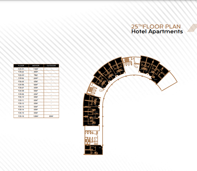 Floor plan for apartment at East Tower