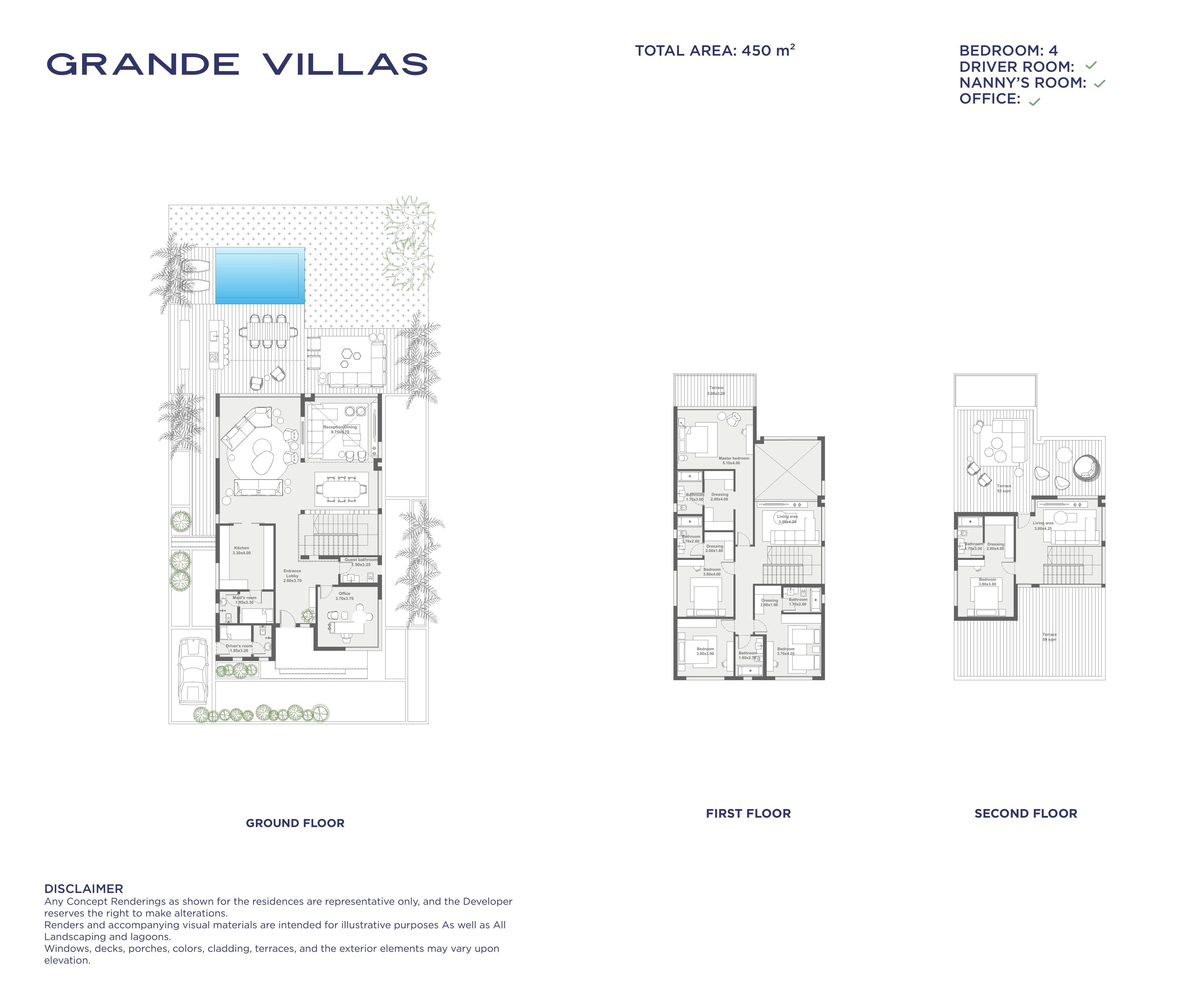 Floor plan for villa at Stei8ht