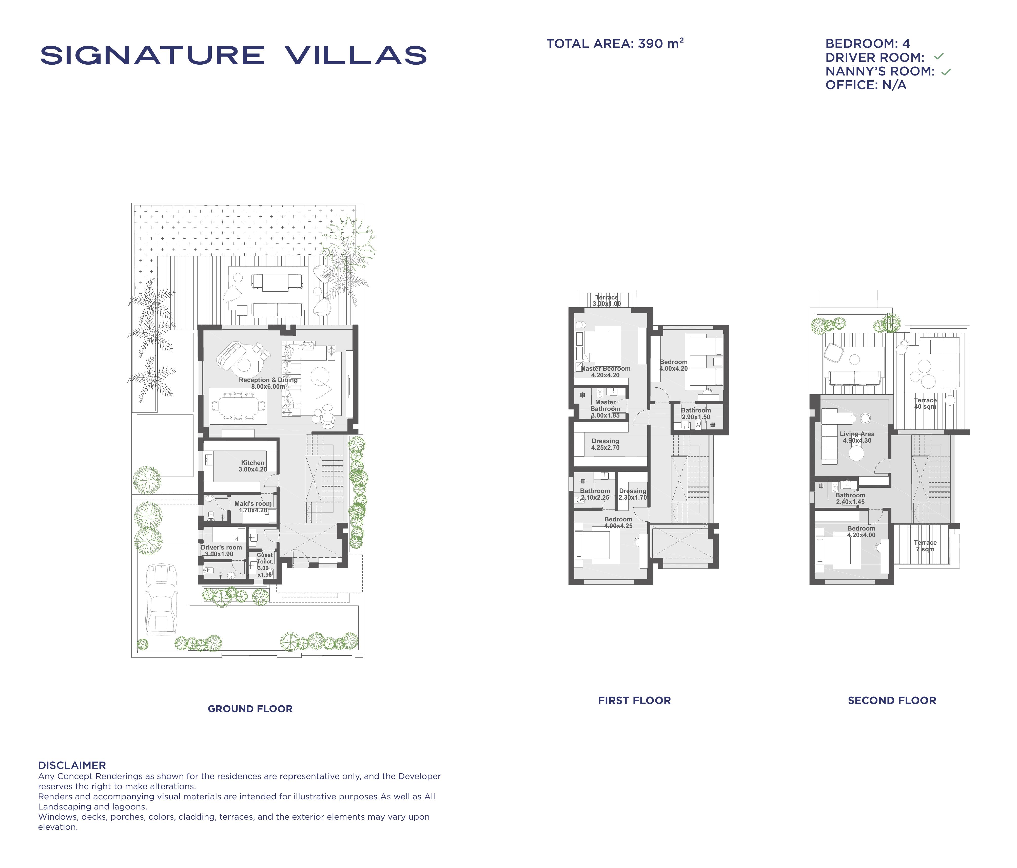 Floor plan for villa at Stei8ht