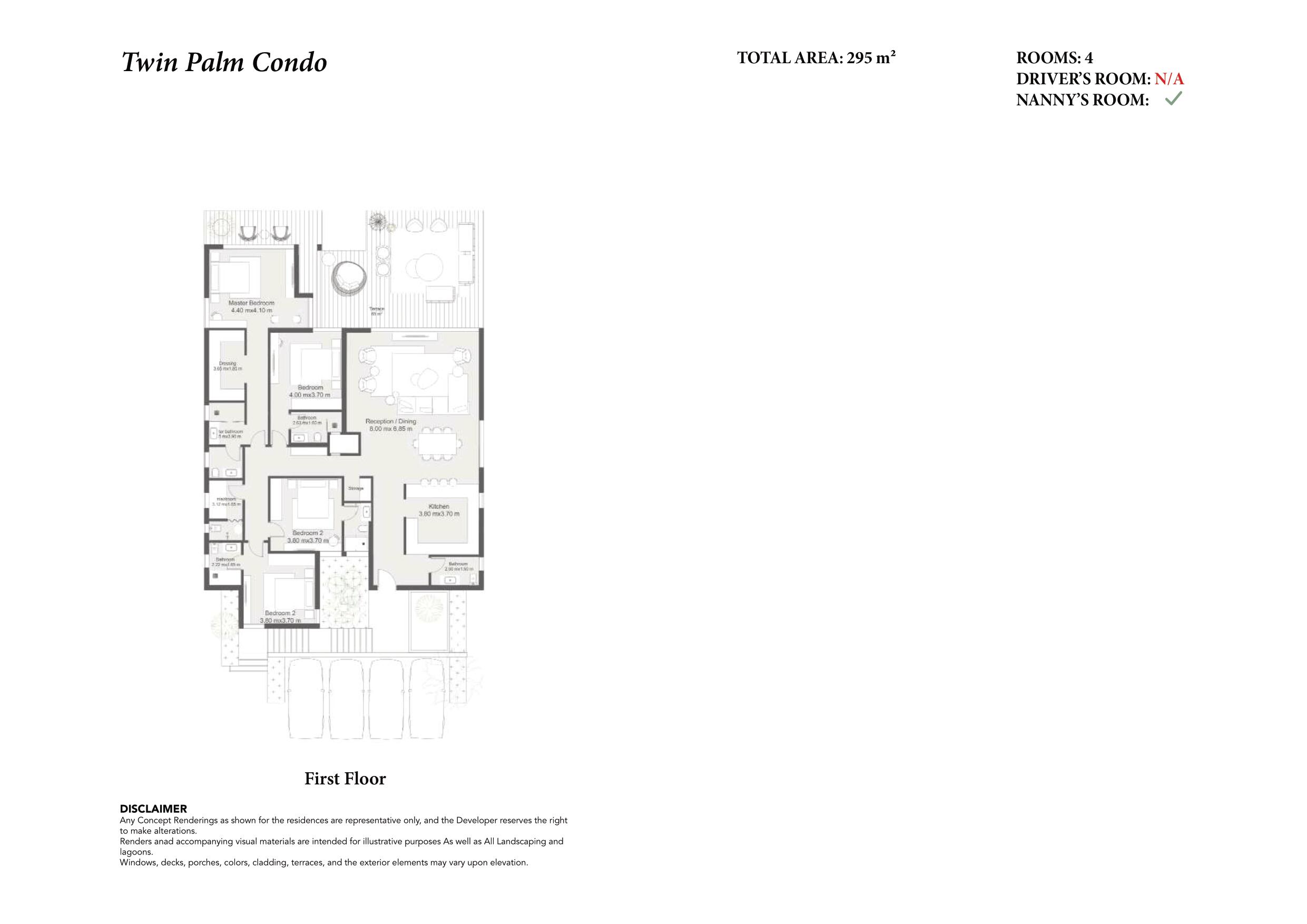 Floor plan for chalet at Zoya Ghazala Bay