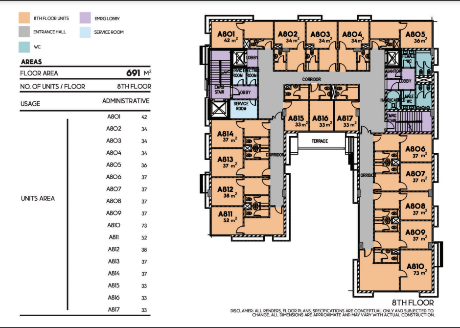 Floor plan for  at Bareq Tower