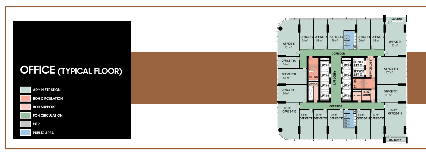 Floor plan for  at 6ixty Iconic Tower