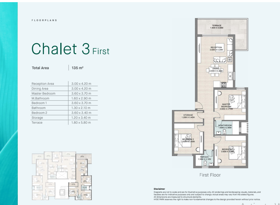 Floor plan for chalet at Hyde Park North - Seashore