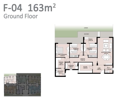 Floor plan for apartment at Bleu Vert