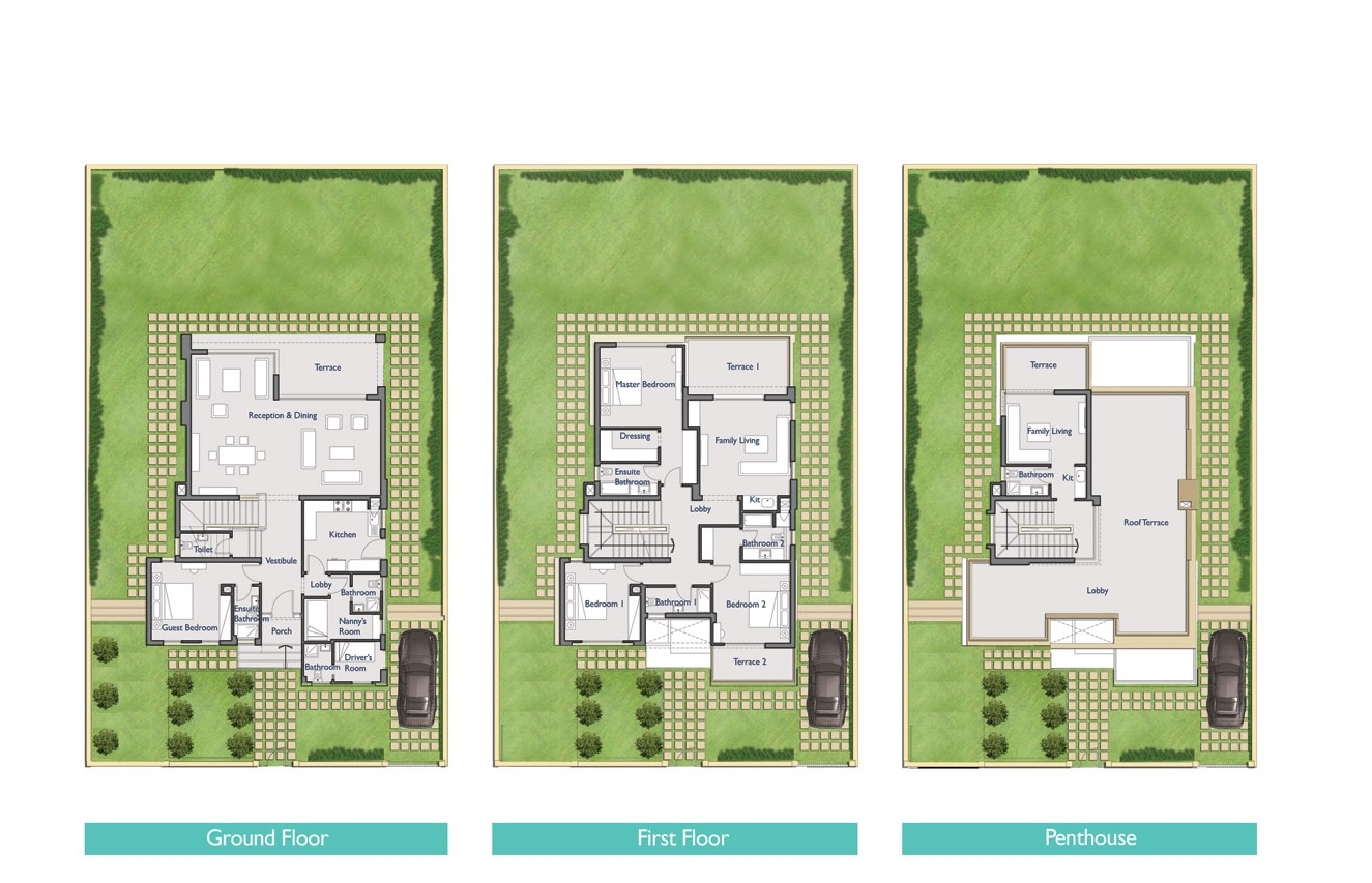 Floor plan for villa at Palm Hills Golf Extension