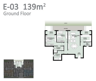Floor plan for apartment at Bleu Vert