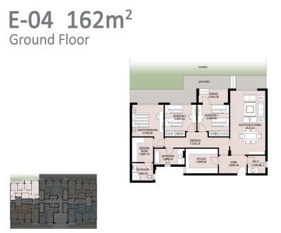 Floor plan for apartment at Bleu Vert