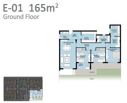 Floor plan for apartment at Bleu Vert