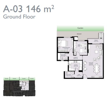 Floor plan for apartment at Bleu Vert