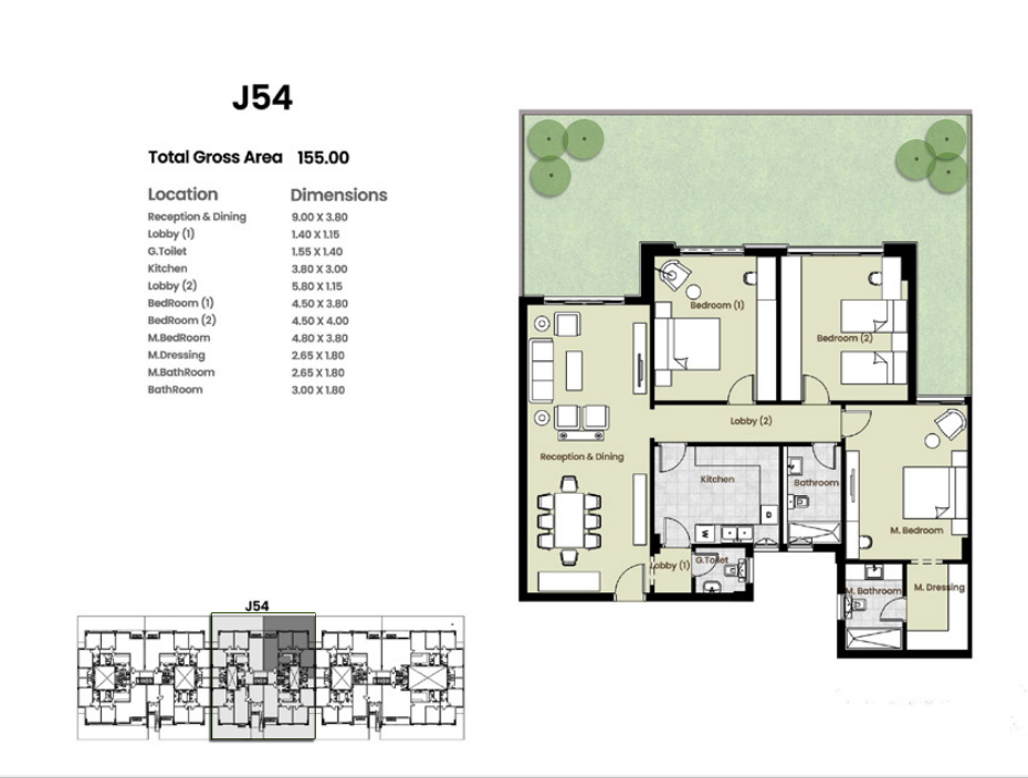 Floor plan for apartment at Azad Views