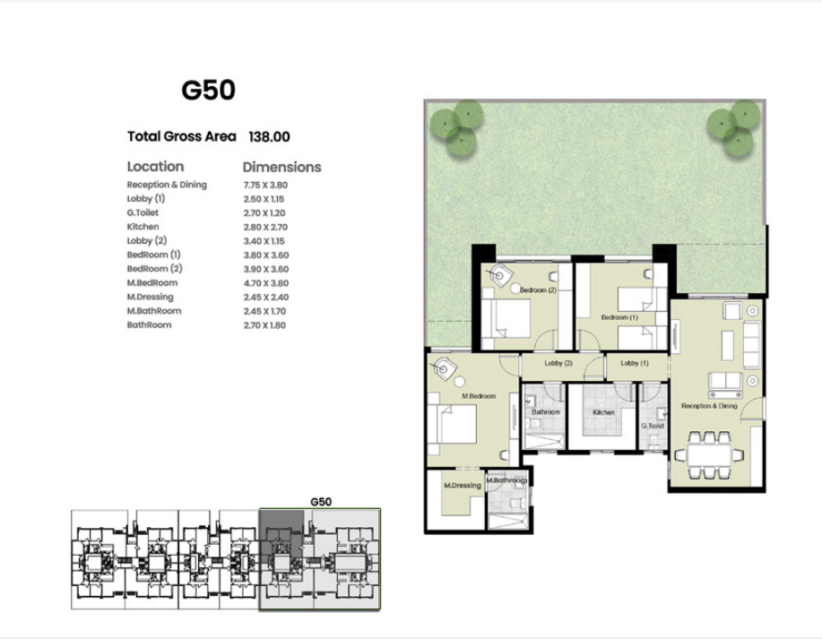 Floor plan for apartment at Azad Views
