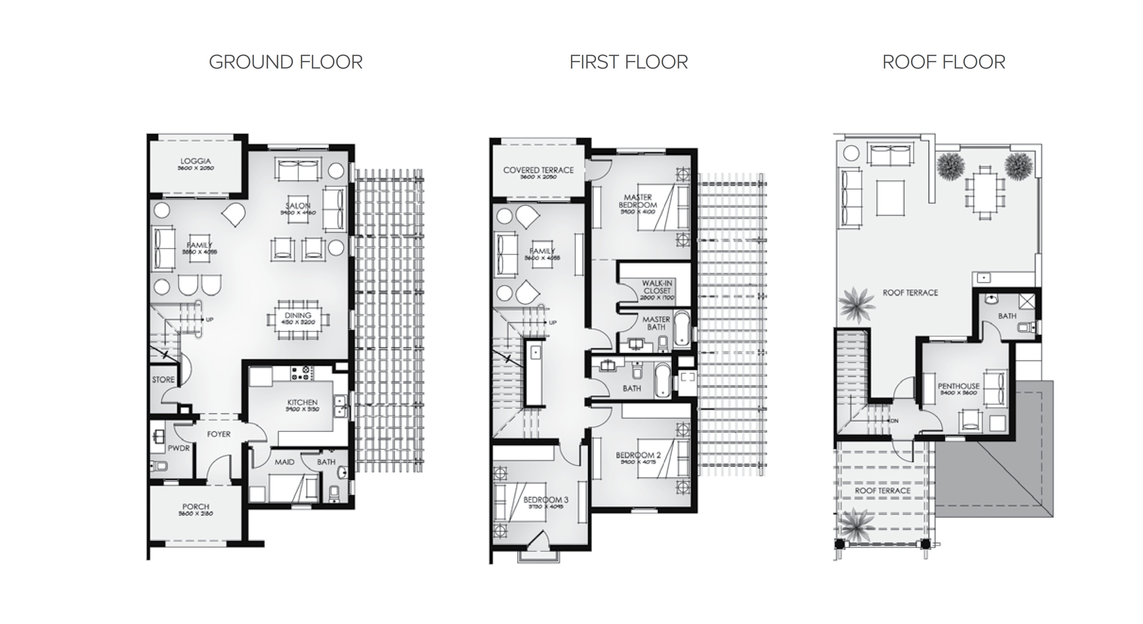 Floor plan for villa at Mivida