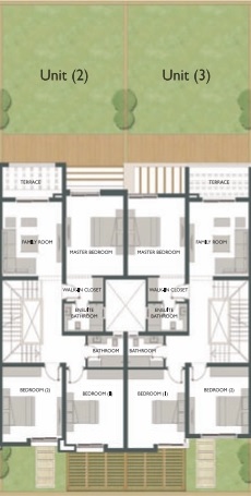 Floor plan for townhouse at Palm Valley