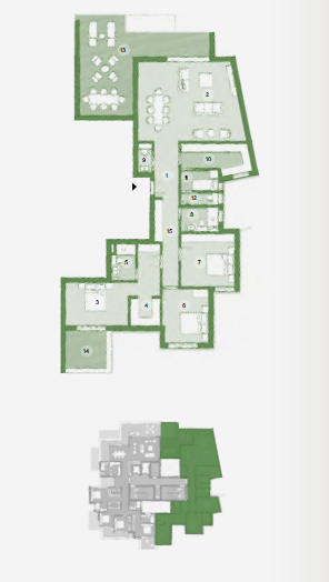 Floor plan for penthouse at ZED