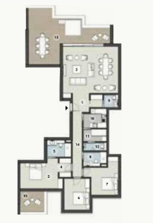 Floor plan for penthouse at ZED