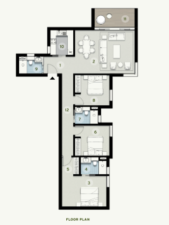 Floor plan for apartment at ZED