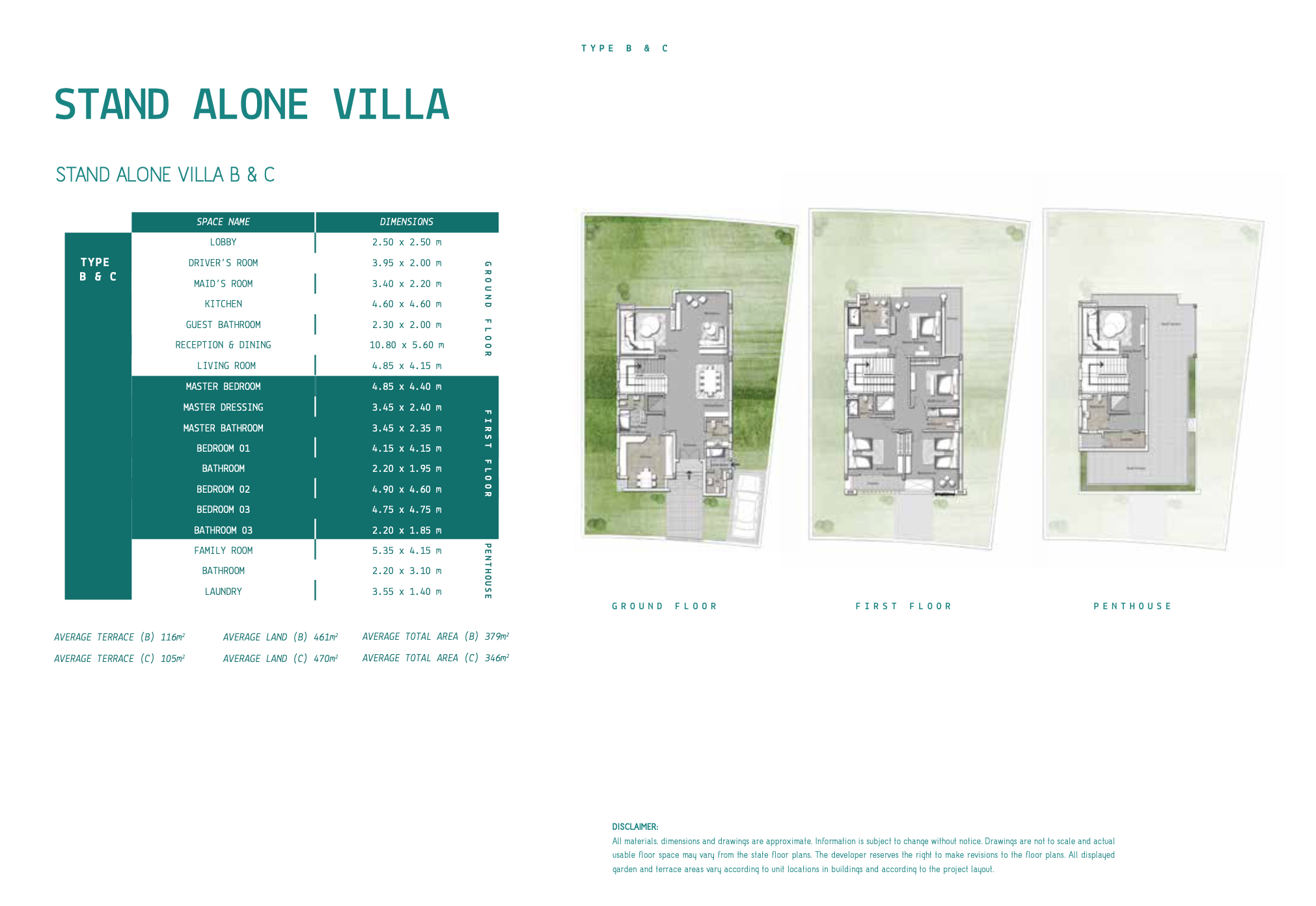 Floor plan for villa at Joulz