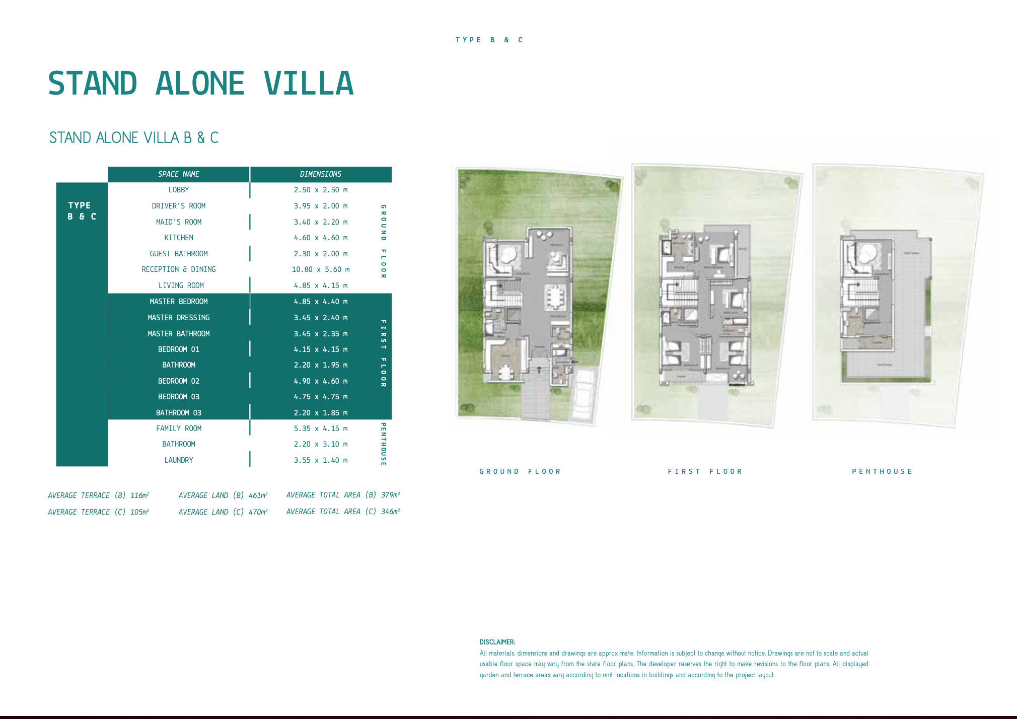 Floor plan for villa at Joulz