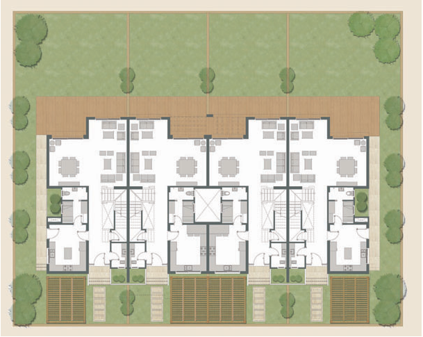 Floor plan for townhouse at Palm Valley