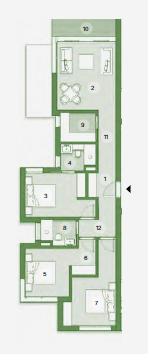 Floor plan for apartment at ZED
