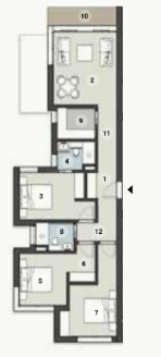 Floor plan for apartment at ZED