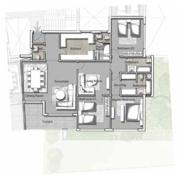 Floor plan for apartment at Joulz