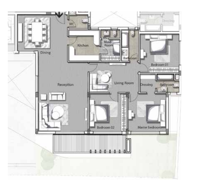 Floor plan for apartment at Joulz