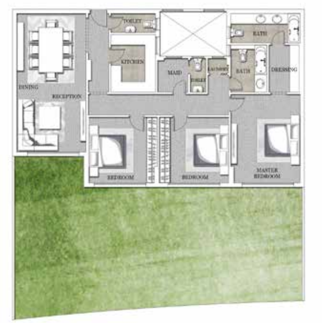Floor plan for chalet at Joulz