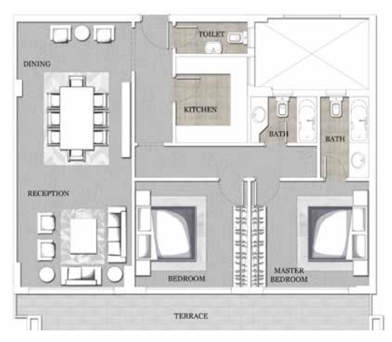 Floor plan for chalet at Joulz