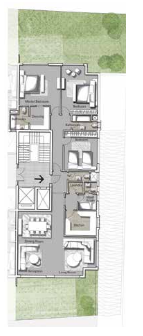 Floor plan for chalet at Joulz
