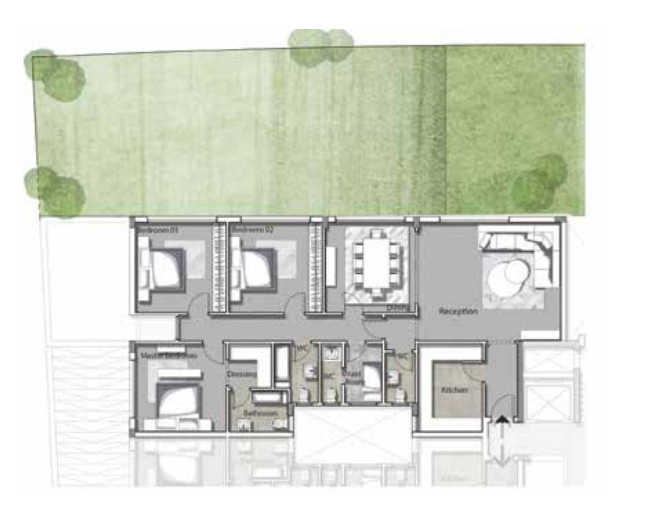 Floor plan for chalet at Joulz